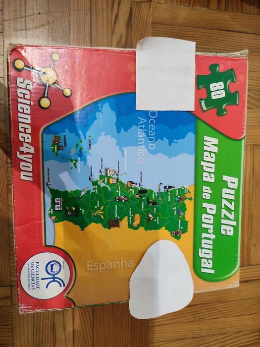 Puzzle mapa de Portugal 80 peças