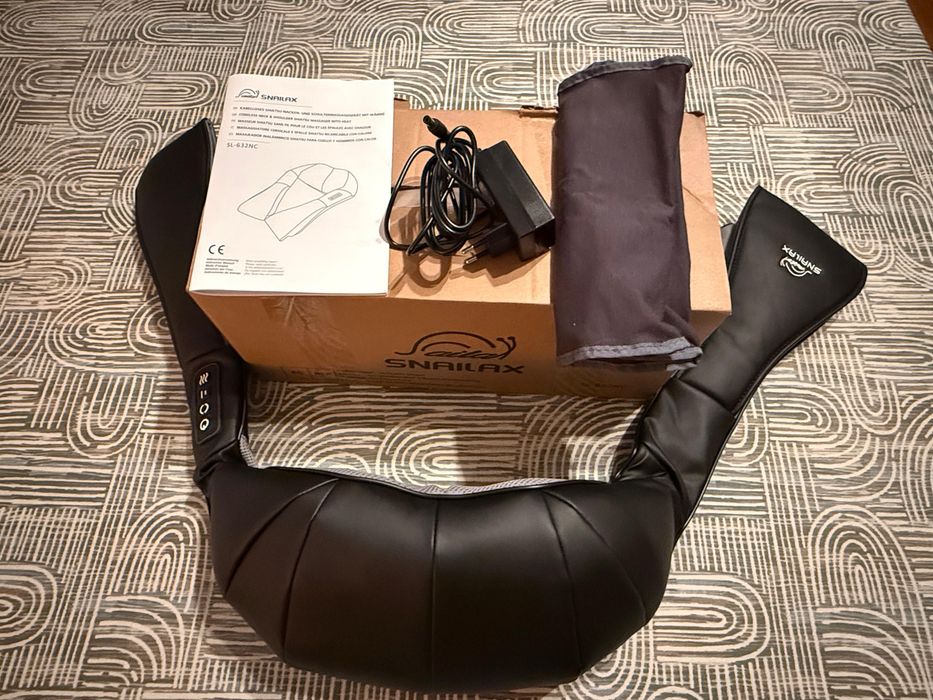 Snailax Massajador Shiatsu Pescoço/Ombros Recarregavel