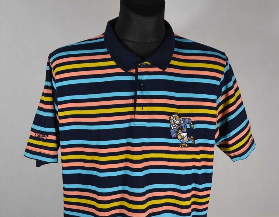 COTTON Traders Rugby Bulldog Koszulka Polo Męska 2XL Super Stan Oryginalna Bawełna