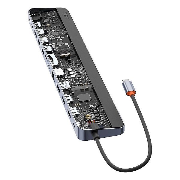 Baseus EliteJoy Gen2 uniwersalny Hub Usb 12w1 z kablem Usb-c 25cm pods