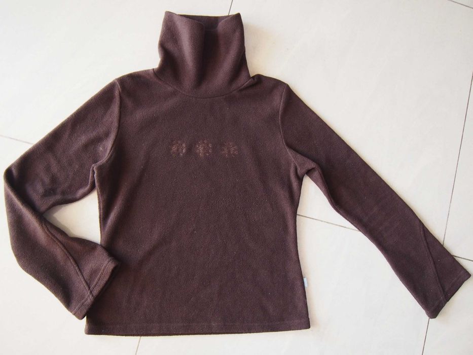 Golf polar 158 cm (13-14 l)  ciepły brązowy