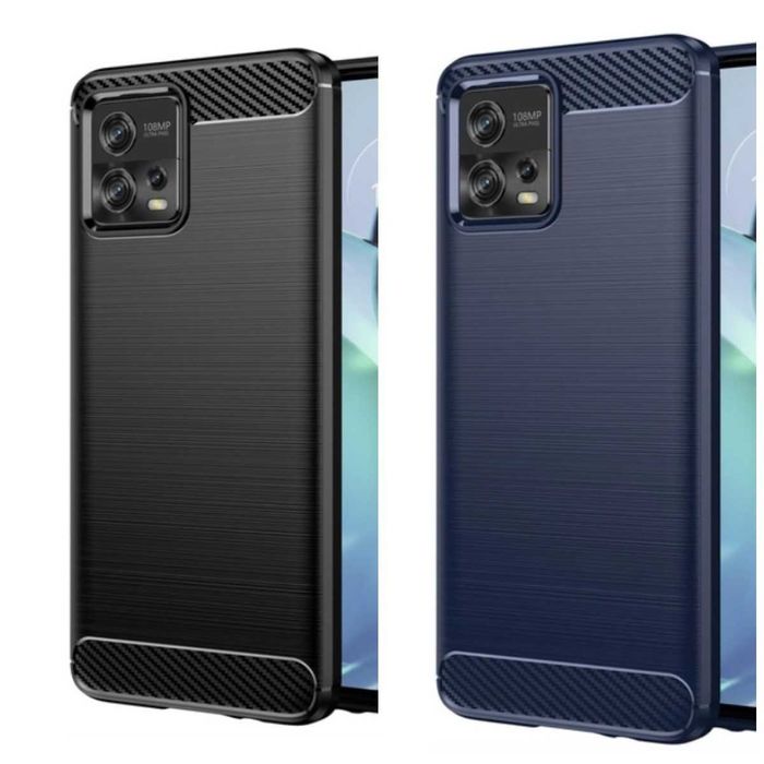Противоударный чехол накладка Motorola G32 G72 карбон Моторола Ж32 Ж72
