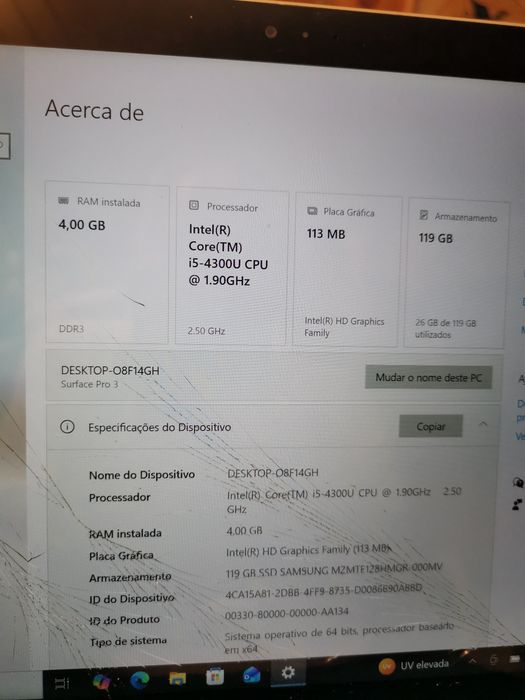 MS Surface 3 Pro  i5/128GB