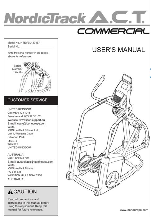 NordicTrack ACT Commercial NTEVEL 13016.1