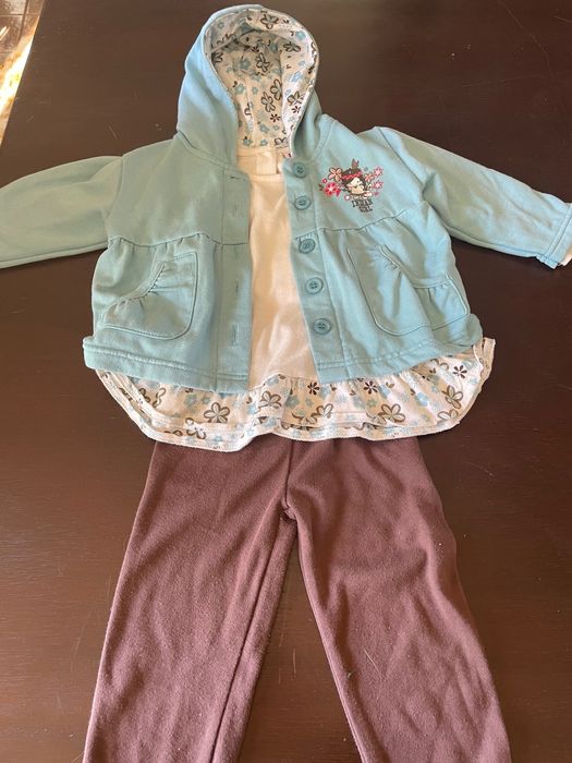 Conjunto 3 peças menina da PicKOuic, 9-12 meses