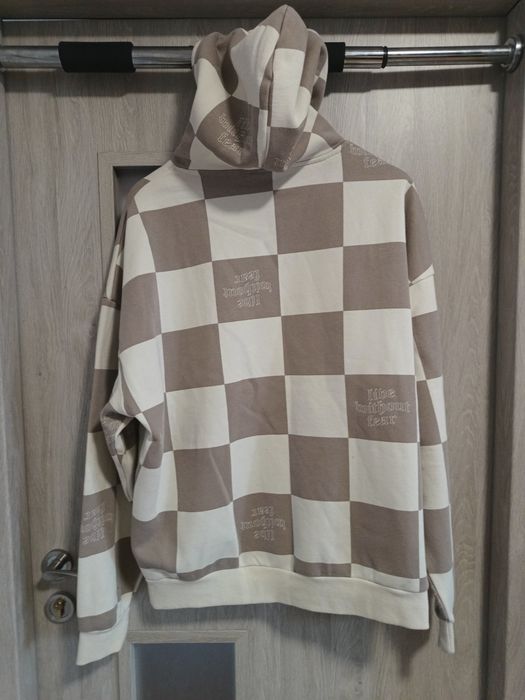 Bluza z kapturem w kratę