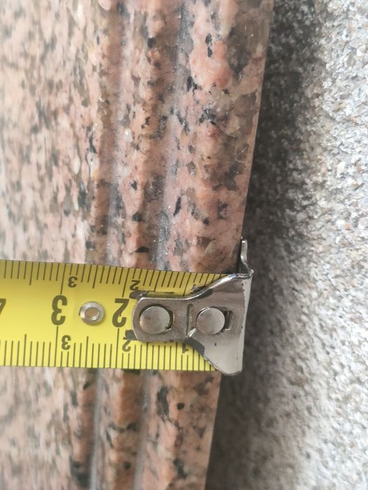 Pedra bancada Granito Rosa 125x35x0,3