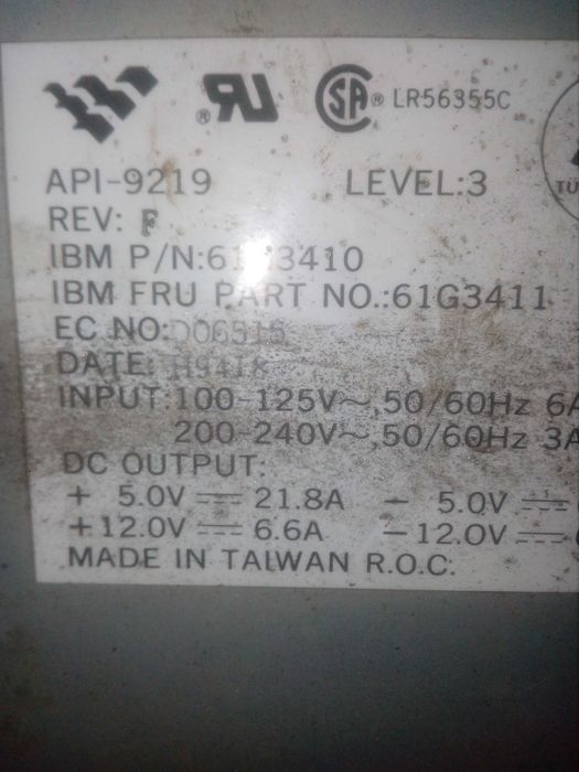 Блок живлення(зарядка) від  ІБМ+5В-21А,+12В5А,потужний 18 В,36В-5кВт..