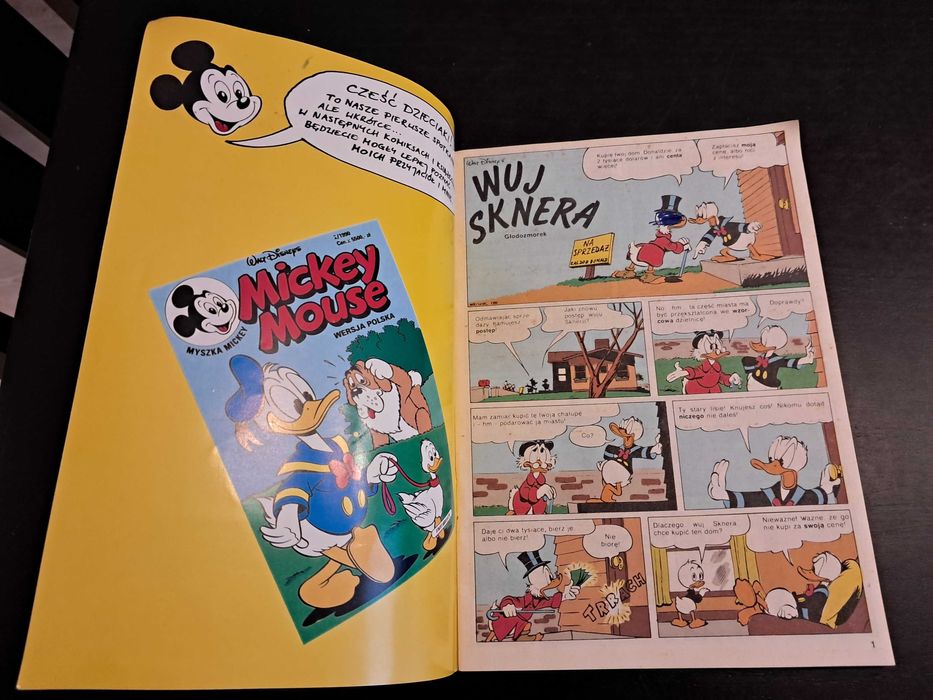 Pierwszy numer Mickey Mouse nr 1/1990 BDB