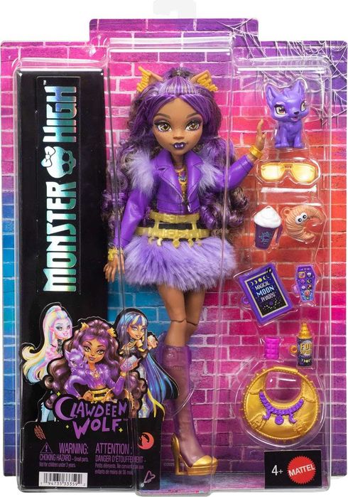 Лялька Monster High Clawdeen Wolf Монстер Хай Клодін Вульф Монстро класика нова ніч в пухнастій спідниці JHK30