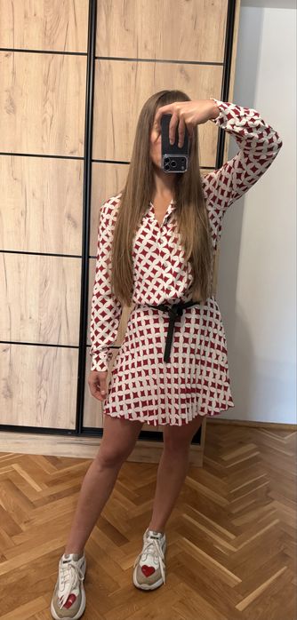 Komplet Zara xs spódnica i koszula we wzory