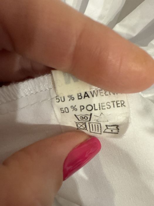 Biały fartuch kosmetyczny, użyty raz, jak nowy