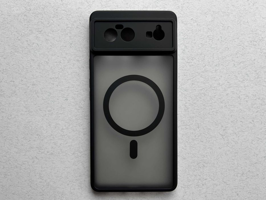 Google Pixel 6 чохол Magnetic MagSafe чорний силікон TPU чехол