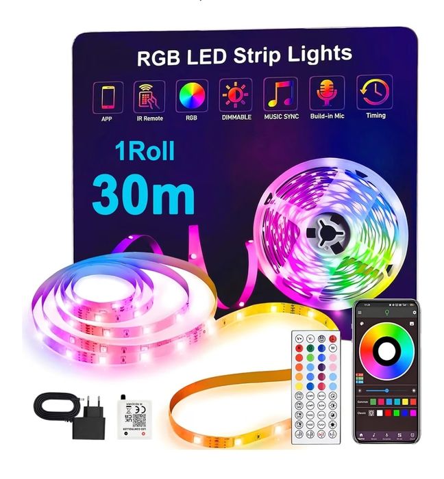 Fita Led RGB 30m Novo