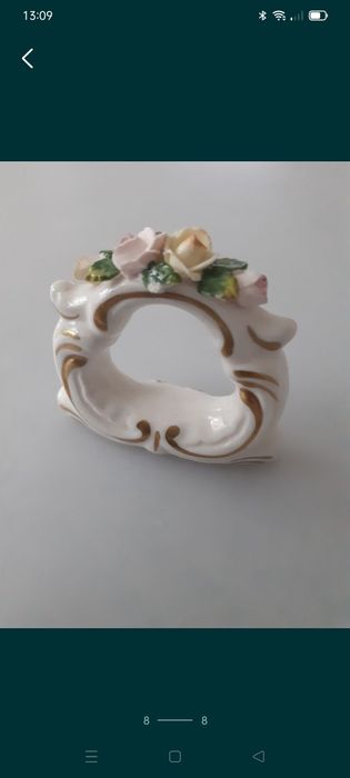 Serwetniki kolekcjonerskie porcelanowe.