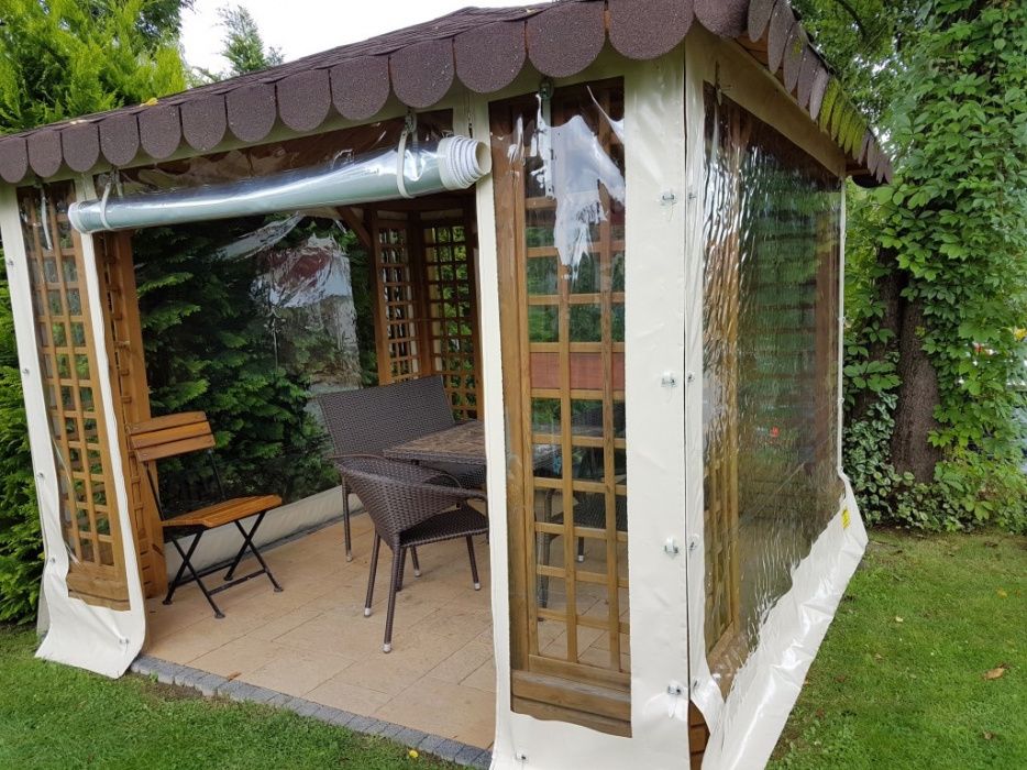 Plandeki zabezpieczenia altan tarasów lokali