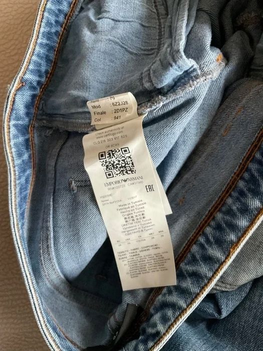 Emporio Armani spodnie dżinsowe