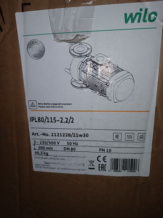 Насос Wilo VeroLine IPL 80/115-2,2/2