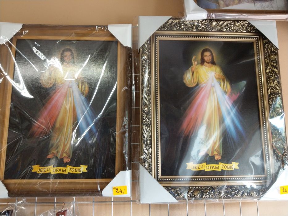 Obrazki Chrzest Św., Komunia Św., Roczek