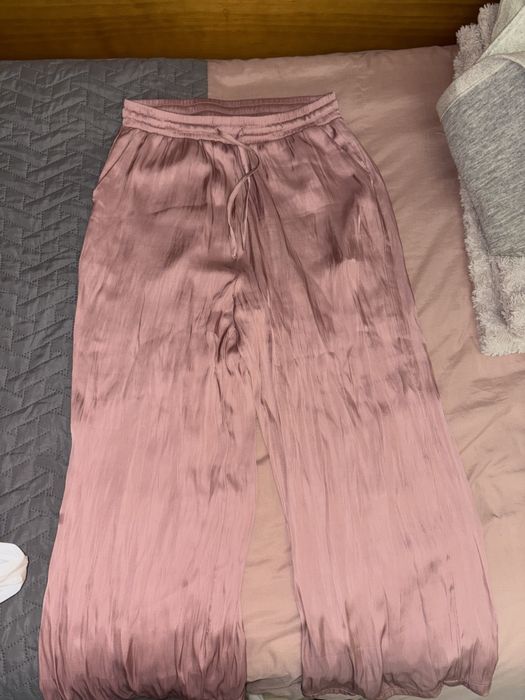 Calcas larguinhas cor de rosa