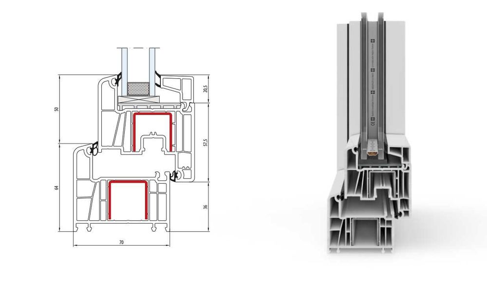 Okno PCV łukowe, łuk półkolisty 1000x2000mm, RU+U, dolnośląskie, cała Polska! Dowieziemy, zamontujemy!