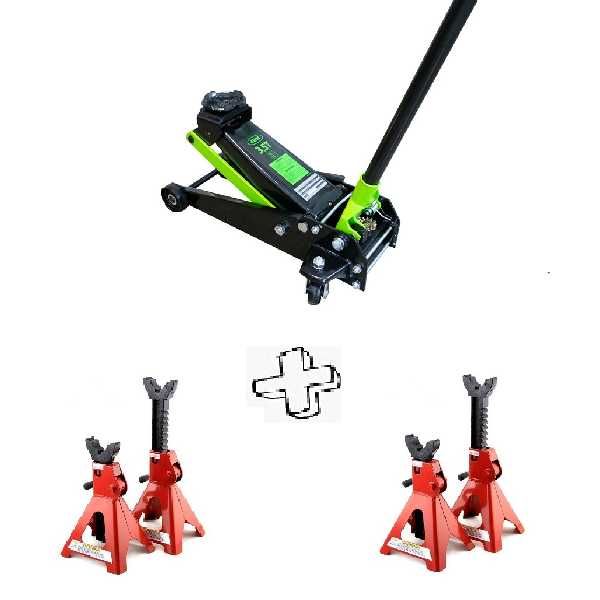 (Com Iva) Macaco de Rodas 3,5 Toneladas + 2 Pares de Preguiças 3 Ton.