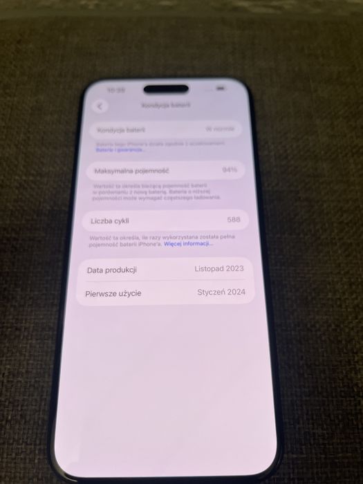 Iphone 15 pro max 256gb zadbany, 94% bateria, gwarancja