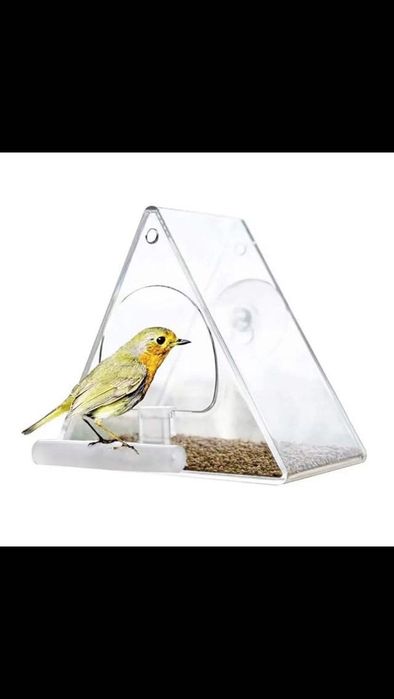 Годівничка для птахів на вікно, кормушка на окно на присосках.