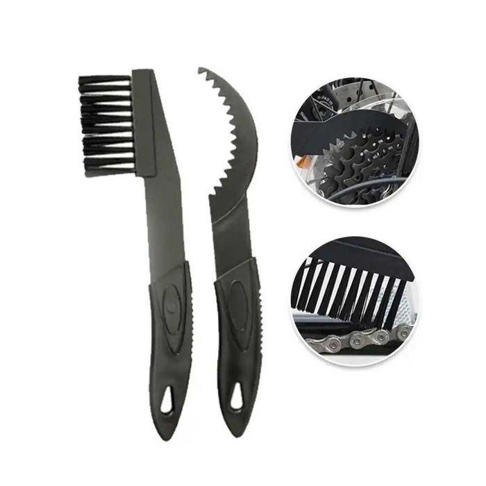 Kit de Escovas de Limpeza p/ Corrente e Cassete de Bicicleta - 2 Peças