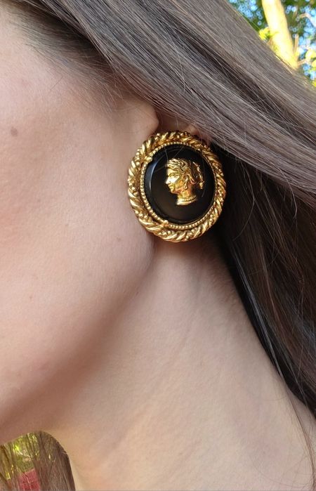 Вінтажні сережки-кліпси YSL Yves Saint Laurent
