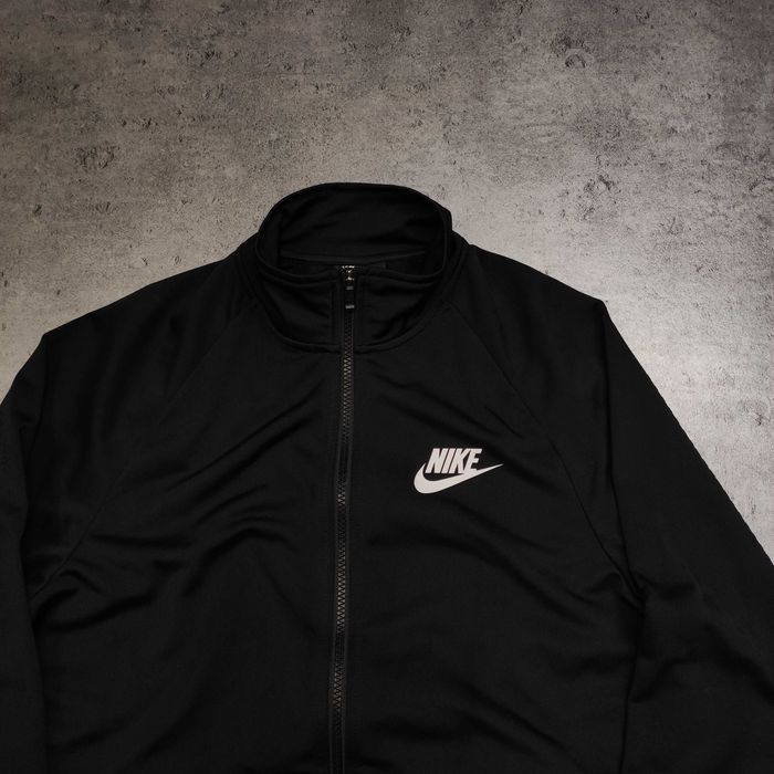 MĘSKA Bluza Nike Sportowa Stójka Suwak Dri-Fit Czarna Klasyczna