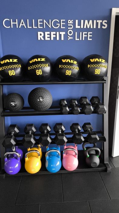 Suportes de Halteres, Kettlebells, bolas, bolas medicinais.etc