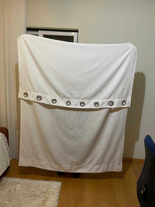 Estore Japonês para janela, com cortinados laterais
