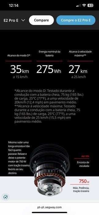 Trotinete Segway Ninebot E2 Pro