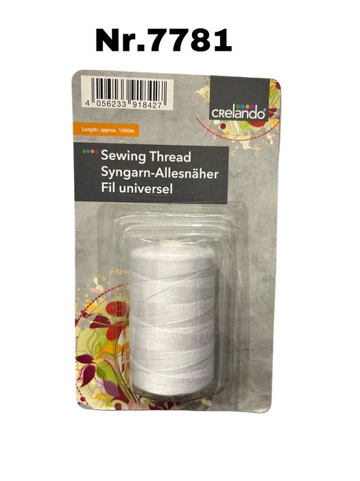 Białe nici do szycia ręcznego lub maszynowego 1000m  nr.7781