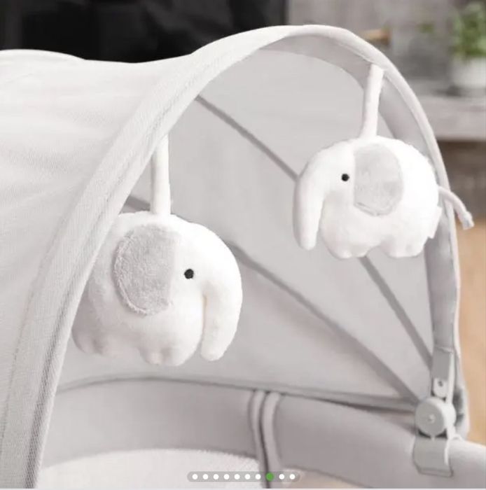 Ліжко для новонароджених 3в1 (музика, USB, таймер, москітна сітка)