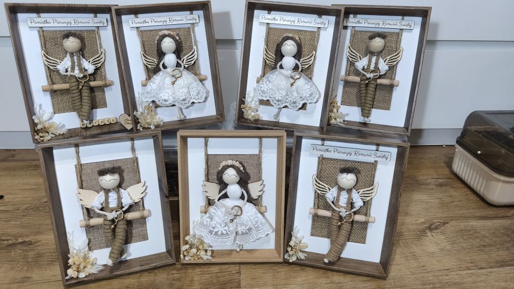 3 x ramka anioł stróż Ola Szymon Bartek