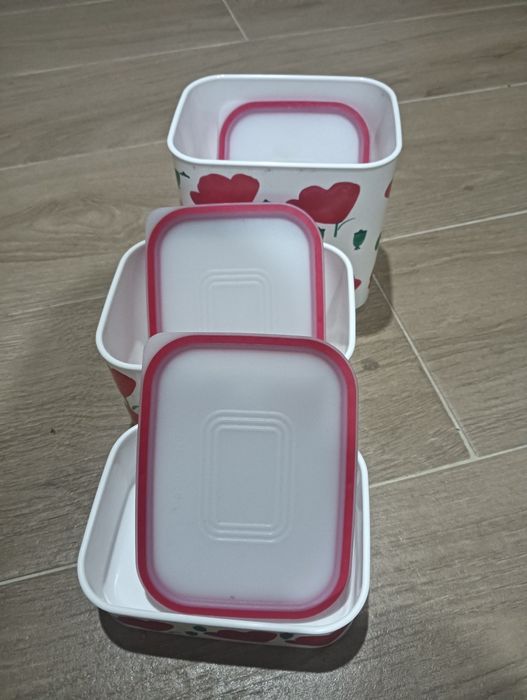 Conjunto 3 (três) caixas despensa Tupperware