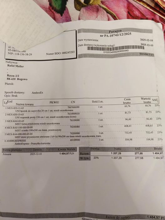 Sprzedam sliczna nowa kabine prysznicowa.