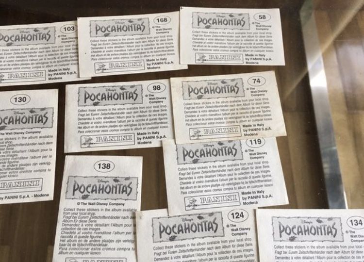 Cromos autocolantes POCAHONTAS anos 80 / 90 PANINI