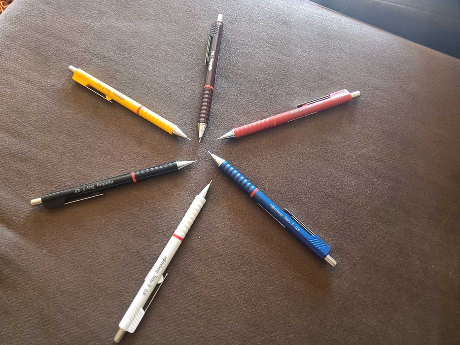 Conjunto 6 lapiseiras Rotring Tikky II de 0,5