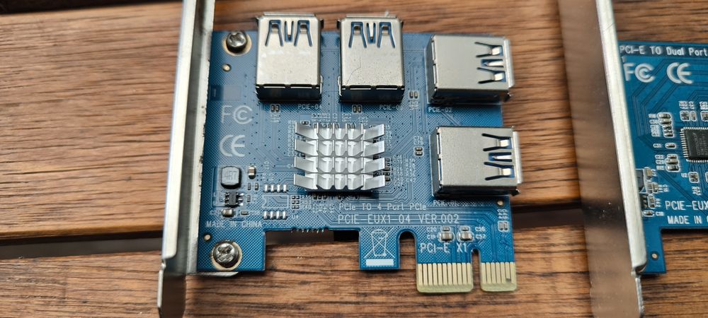 Adaptador PCI-e Riser para mineração Bitcoin mining