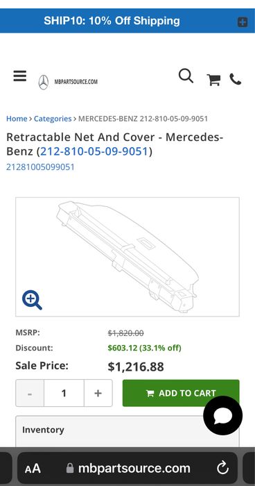 Chapeleira Original Selada - Mercedes Benz Class E (w212)