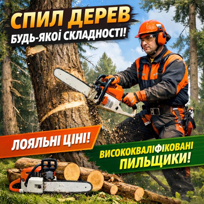 Спил дерев будь-якої складності