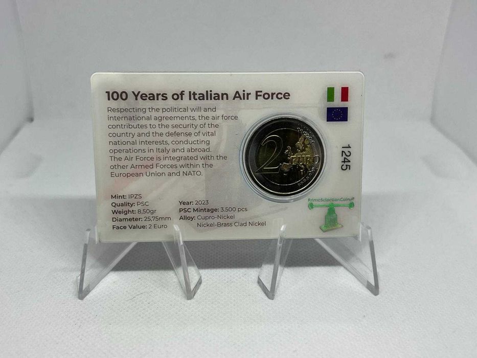 Itália 2023 - Coin Card 2€ 100° aniversário - Força Aérea Militar