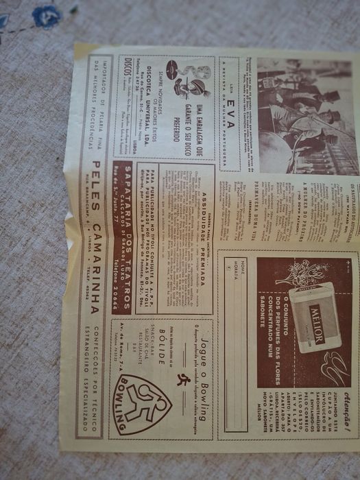 Programa e suplemento filme vintage volta ao mundo 80 dias