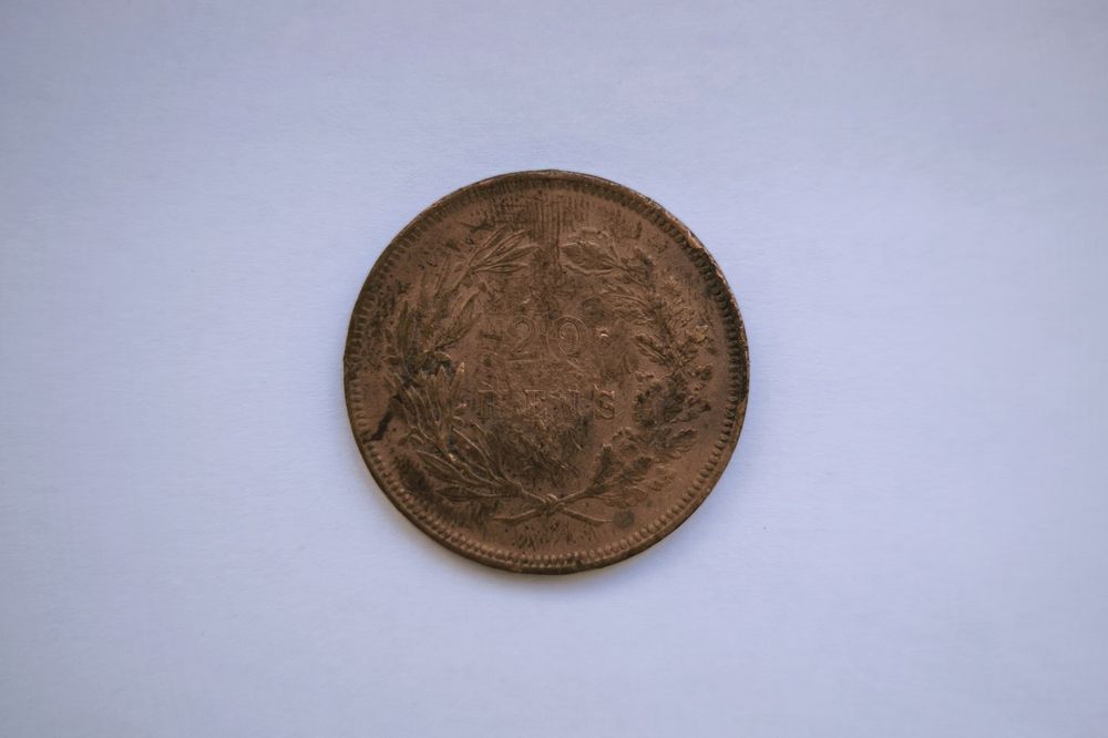Rara Moeda de 20 Reis D. Carlos