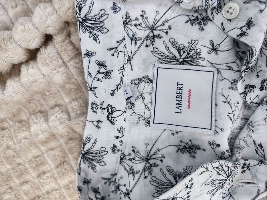 Koszula długi rękaw boho kwiaty Lambert Wólczanka 34 XS