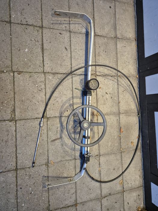 Sterociąg do pontonu układ kierowniczy do pontonu