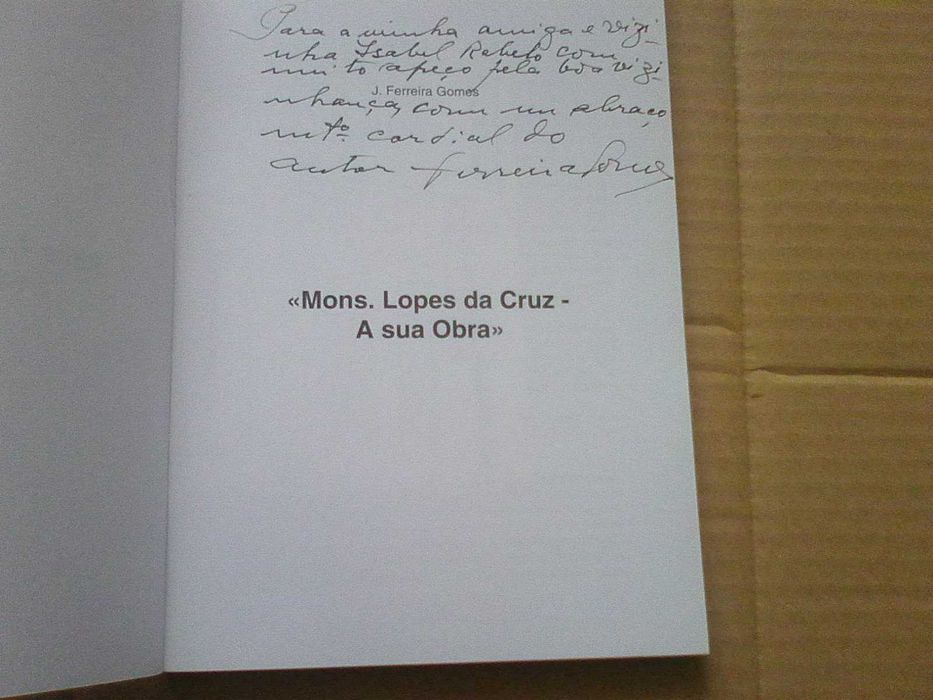Mons Lopes Da Cruz c/ ded. + convite